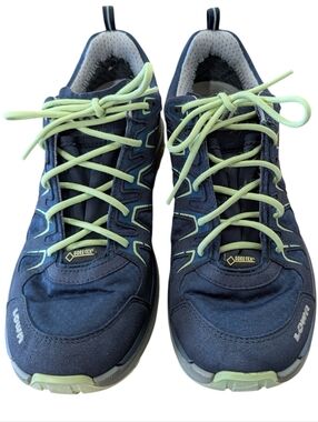 Lowa Innox Evo GTX Lo Women's Hiking Shoes Navy Lime Gore-Tex Size 10